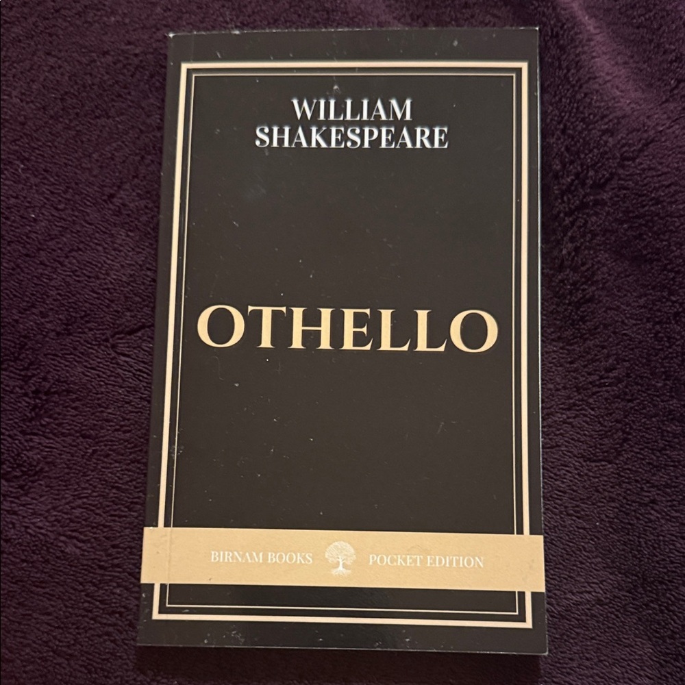 Indigo Black and Cream Othello Book